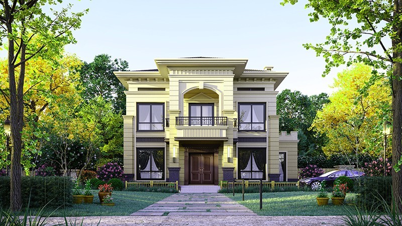 百色中式合院住宅，开放庭院与邻里乡亲更亲近